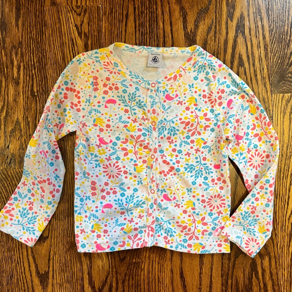 Petit Bateau Girls Vibrant Lightweight Cardigan